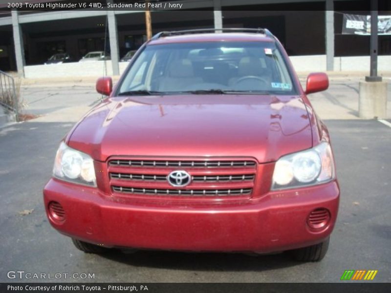 Sundown Red Pearl / Ivory 2003 Toyota Highlander V6 4WD
