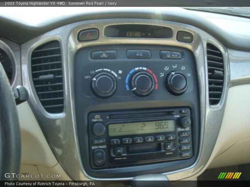 Sundown Red Pearl / Ivory 2003 Toyota Highlander V6 4WD