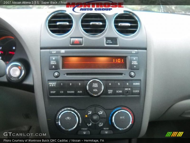 Super Black / Frost 2007 Nissan Altima 2.5 S