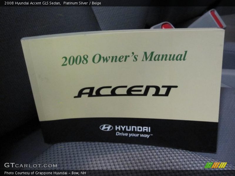Platinum Silver / Beige 2008 Hyundai Accent GLS Sedan
