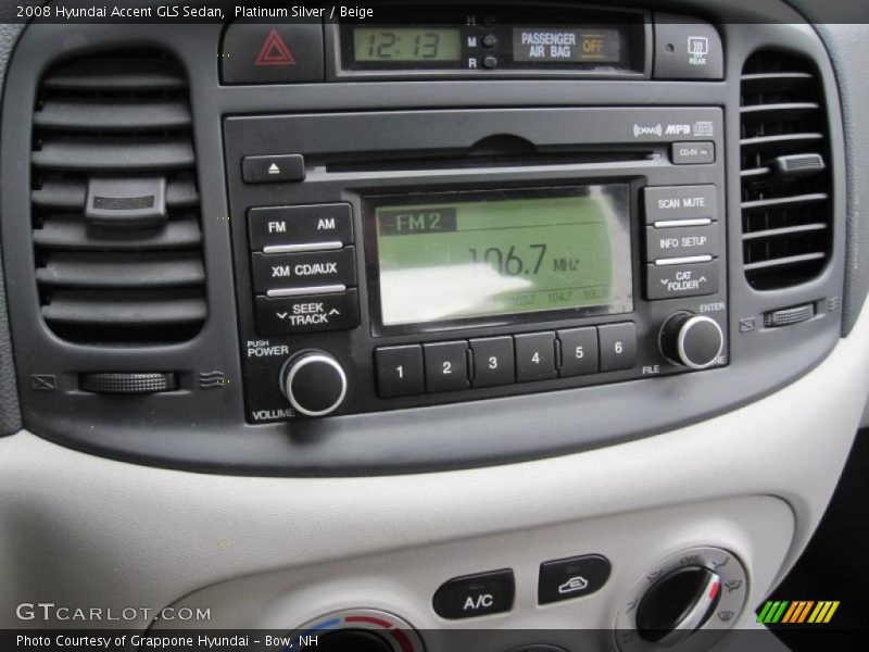 Platinum Silver / Beige 2008 Hyundai Accent GLS Sedan