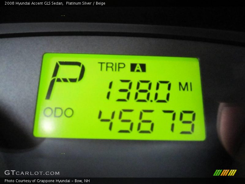 Platinum Silver / Beige 2008 Hyundai Accent GLS Sedan