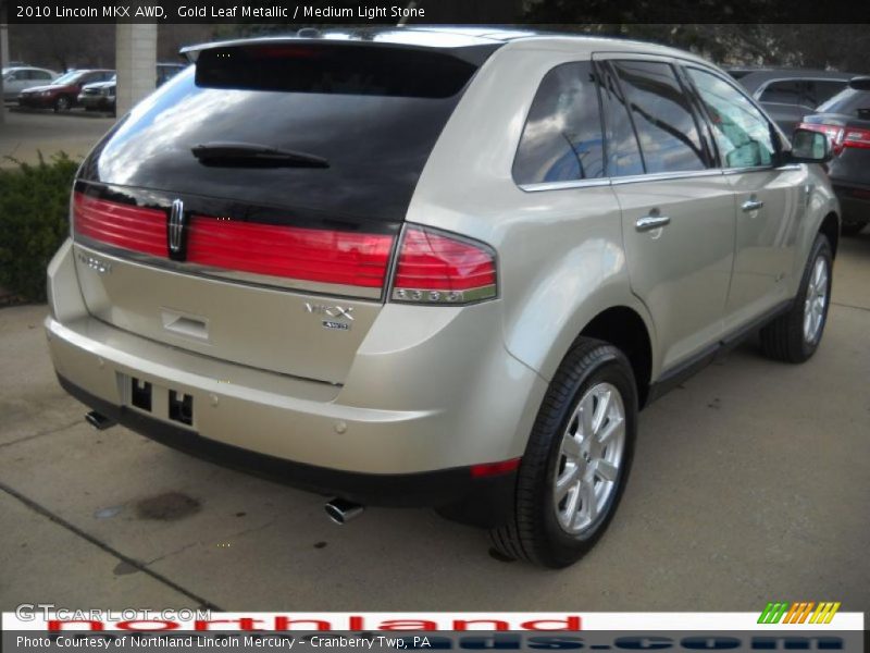 Gold Leaf Metallic / Medium Light Stone 2010 Lincoln MKX AWD