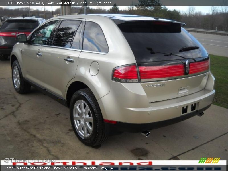 Gold Leaf Metallic / Medium Light Stone 2010 Lincoln MKX AWD