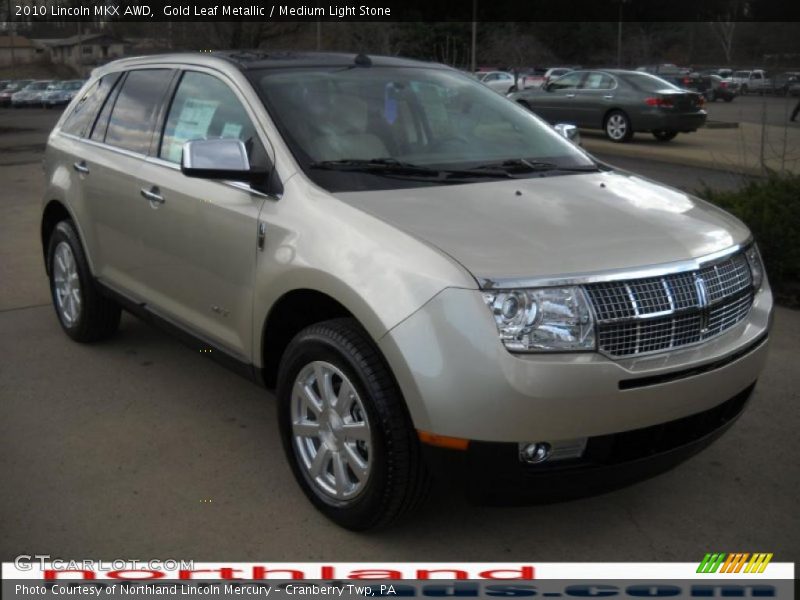 Gold Leaf Metallic / Medium Light Stone 2010 Lincoln MKX AWD