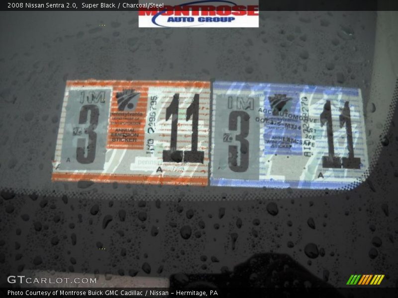 Super Black / Charcoal/Steel 2008 Nissan Sentra 2.0