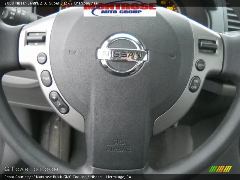 Super Black / Charcoal/Steel 2008 Nissan Sentra 2.0