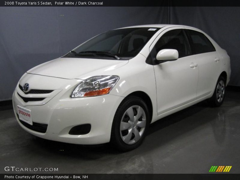 Polar White / Dark Charcoal 2008 Toyota Yaris S Sedan