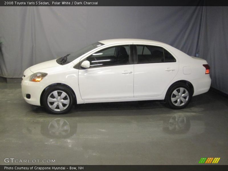 Polar White / Dark Charcoal 2008 Toyota Yaris S Sedan