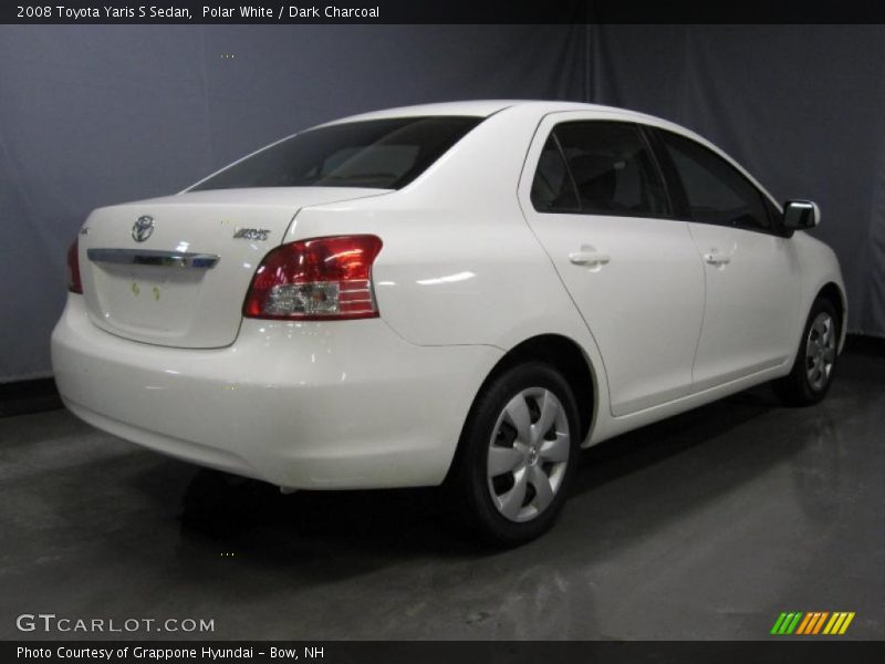 Polar White / Dark Charcoal 2008 Toyota Yaris S Sedan