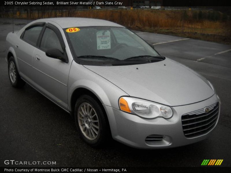 Brilliant Silver Metallic / Dark Slate Gray 2005 Chrysler Sebring Sedan