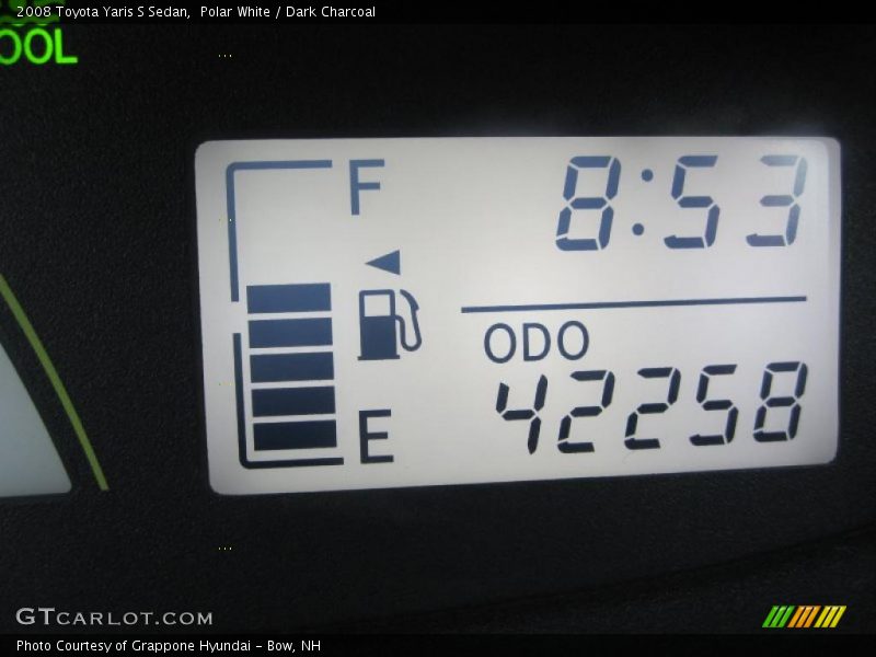 Polar White / Dark Charcoal 2008 Toyota Yaris S Sedan