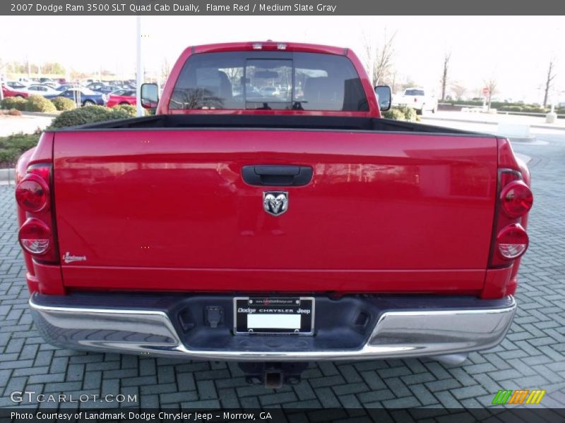 Flame Red / Medium Slate Gray 2007 Dodge Ram 3500 SLT Quad Cab Dually