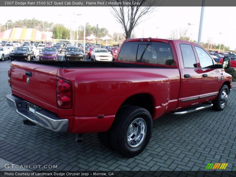 Flame Red / Medium Slate Gray 2007 Dodge Ram 3500 SLT Quad Cab Dually