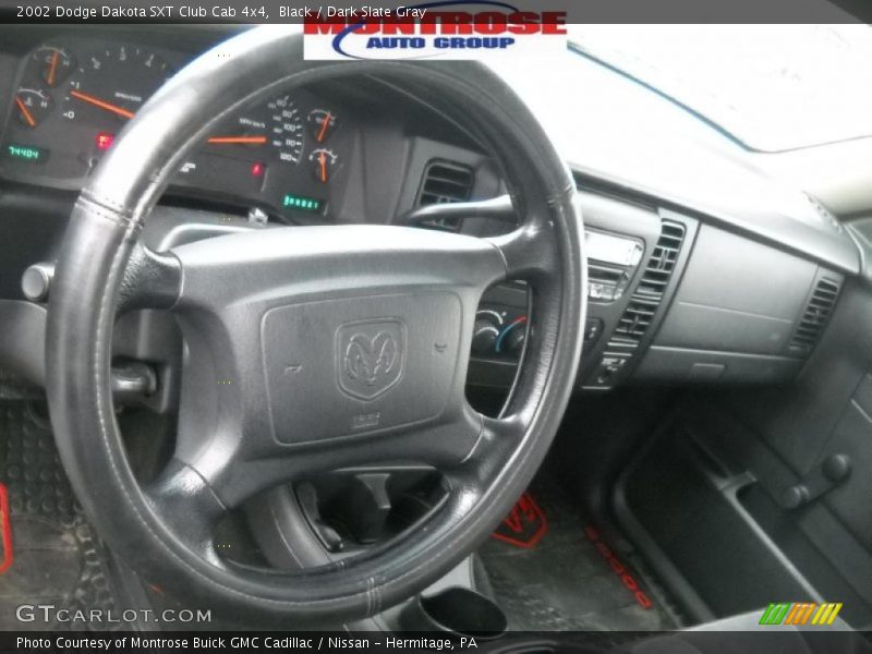Black / Dark Slate Gray 2002 Dodge Dakota SXT Club Cab 4x4