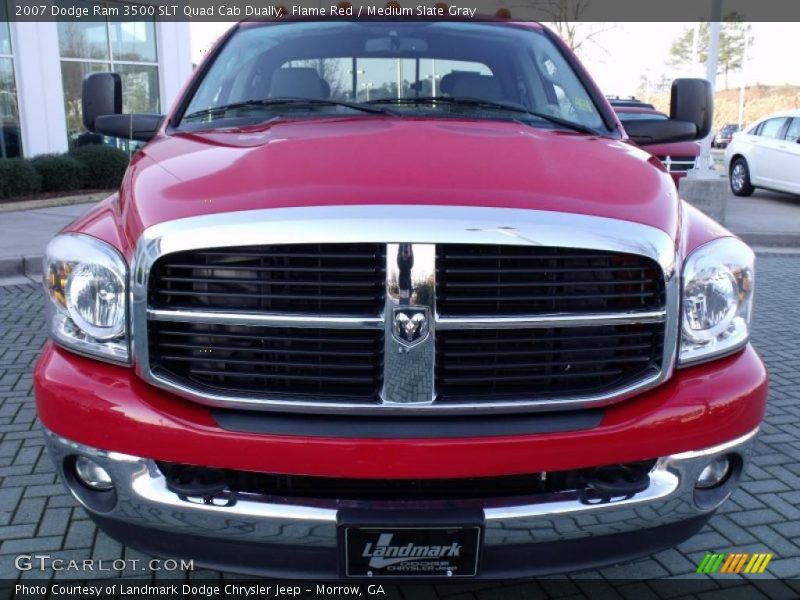 Flame Red / Medium Slate Gray 2007 Dodge Ram 3500 SLT Quad Cab Dually