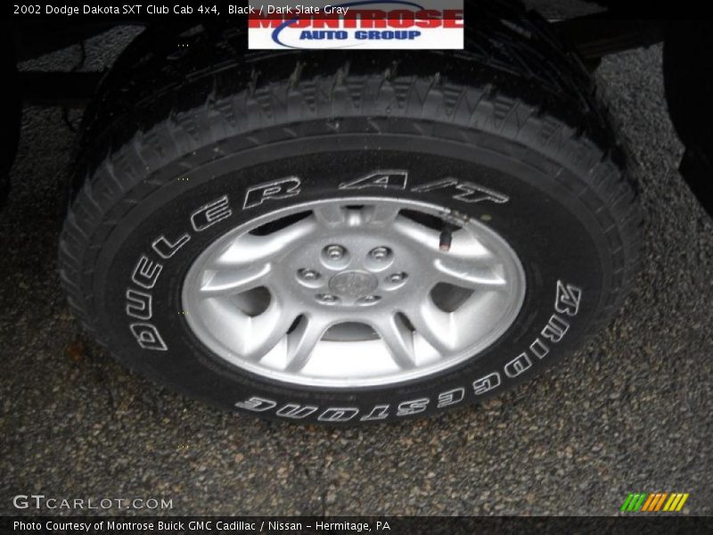 Black / Dark Slate Gray 2002 Dodge Dakota SXT Club Cab 4x4