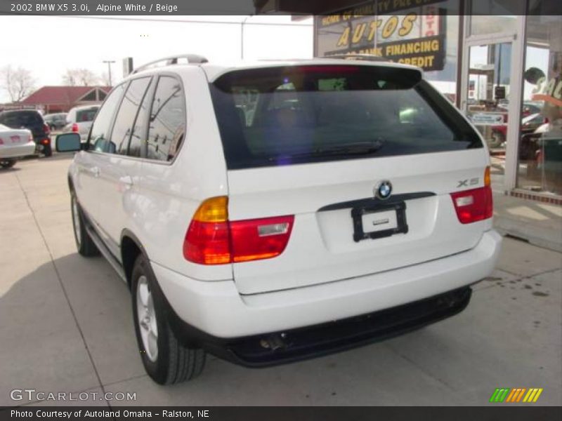 Alpine White / Beige 2002 BMW X5 3.0i