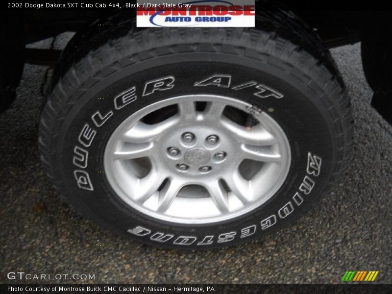Black / Dark Slate Gray 2002 Dodge Dakota SXT Club Cab 4x4