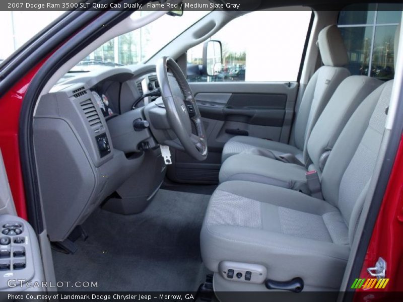 Flame Red / Medium Slate Gray 2007 Dodge Ram 3500 SLT Quad Cab Dually