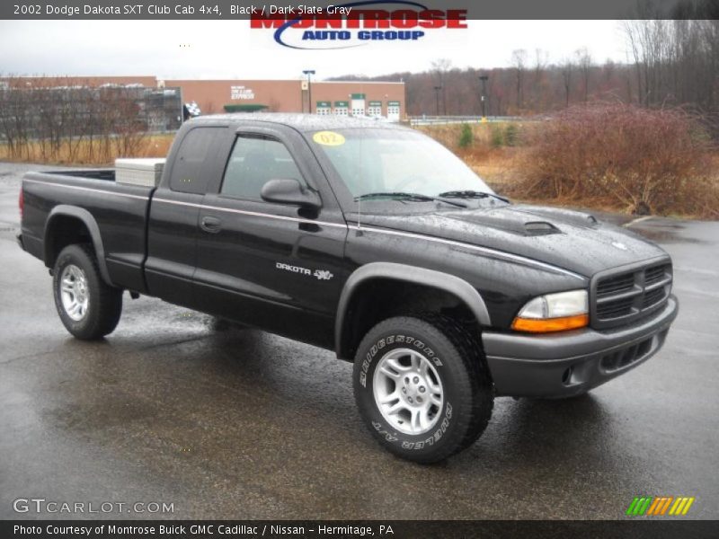 Black / Dark Slate Gray 2002 Dodge Dakota SXT Club Cab 4x4