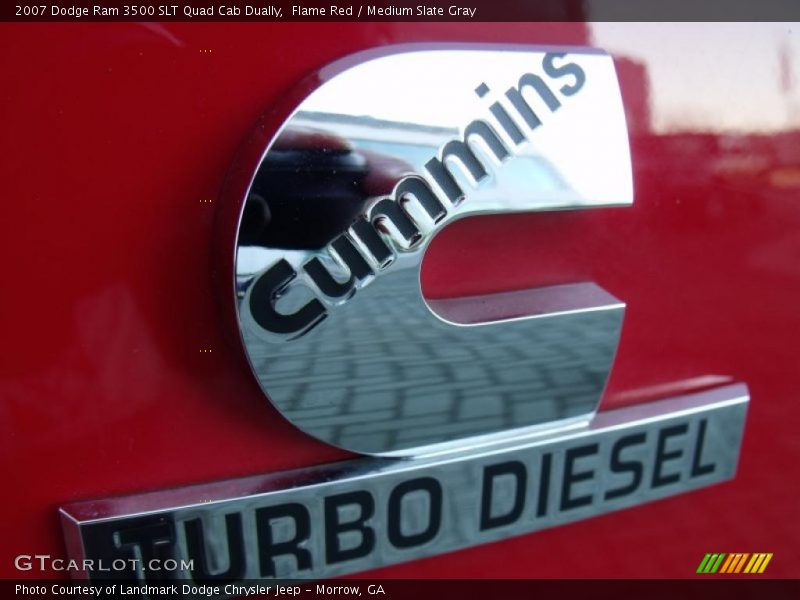 Flame Red / Medium Slate Gray 2007 Dodge Ram 3500 SLT Quad Cab Dually