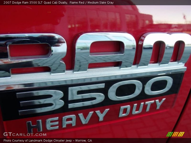 Flame Red / Medium Slate Gray 2007 Dodge Ram 3500 SLT Quad Cab Dually
