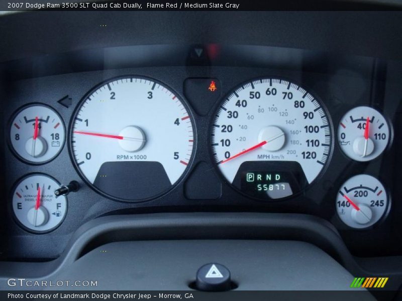Flame Red / Medium Slate Gray 2007 Dodge Ram 3500 SLT Quad Cab Dually