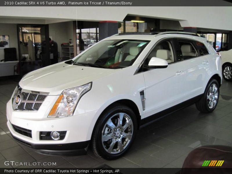 Platinum Ice Tricoat / Titanium/Ebony 2010 Cadillac SRX 4 V6 Turbo AWD