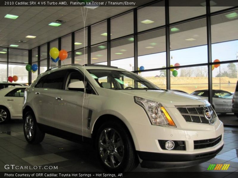 Platinum Ice Tricoat / Titanium/Ebony 2010 Cadillac SRX 4 V6 Turbo AWD