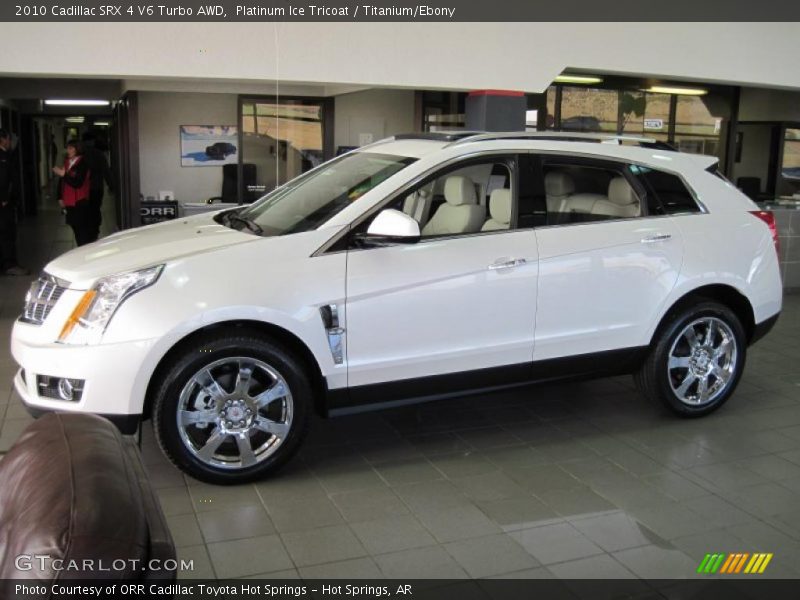 Platinum Ice Tricoat / Titanium/Ebony 2010 Cadillac SRX 4 V6 Turbo AWD