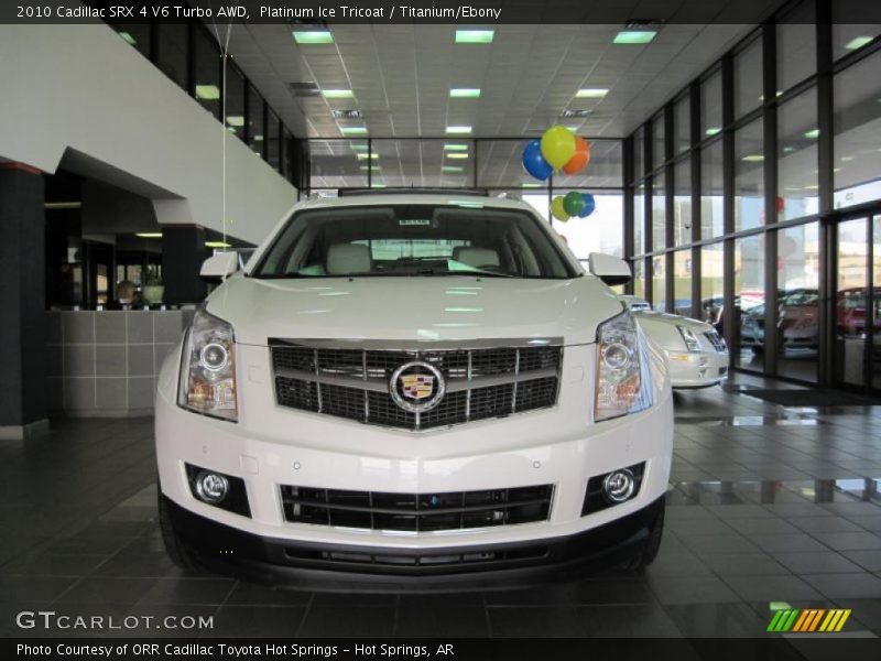Platinum Ice Tricoat / Titanium/Ebony 2010 Cadillac SRX 4 V6 Turbo AWD