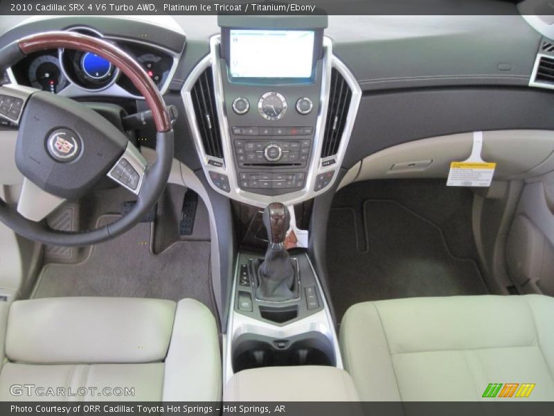 Platinum Ice Tricoat / Titanium/Ebony 2010 Cadillac SRX 4 V6 Turbo AWD