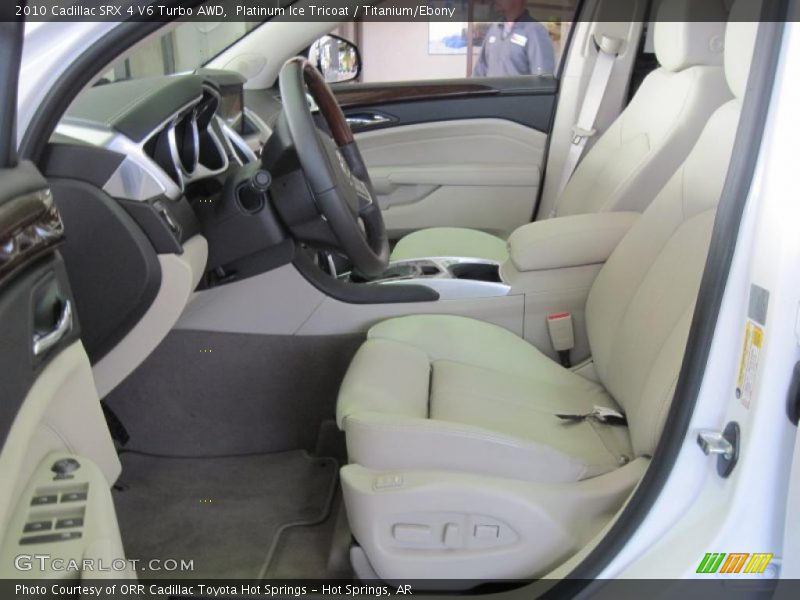 Platinum Ice Tricoat / Titanium/Ebony 2010 Cadillac SRX 4 V6 Turbo AWD