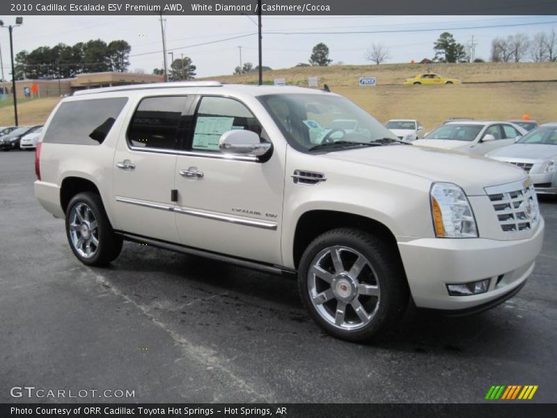 White Diamond / Cashmere/Cocoa 2010 Cadillac Escalade ESV Premium AWD