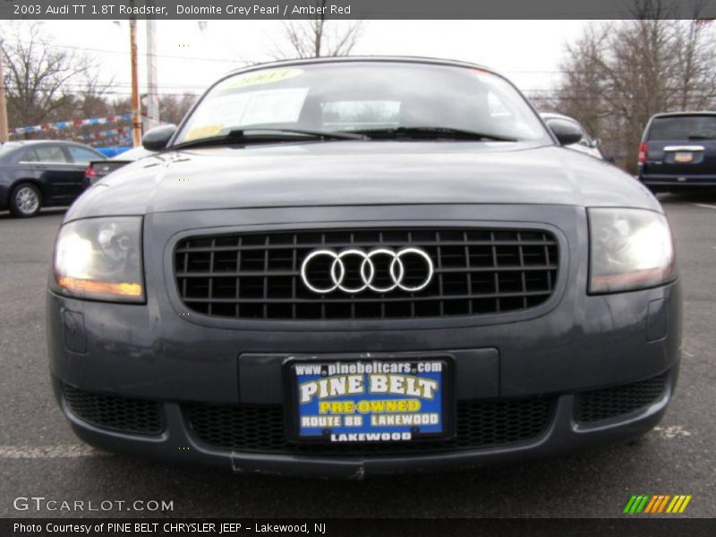 Dolomite Grey Pearl / Amber Red 2003 Audi TT 1.8T Roadster