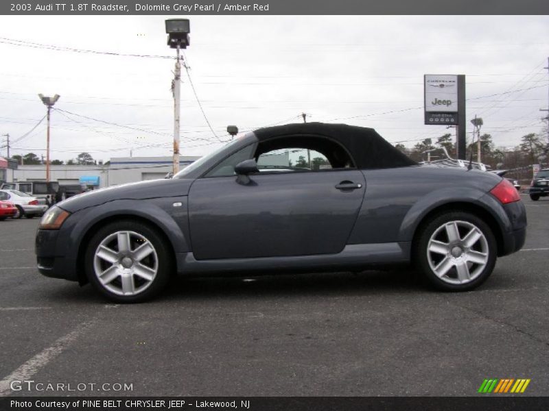 Dolomite Grey Pearl / Amber Red 2003 Audi TT 1.8T Roadster