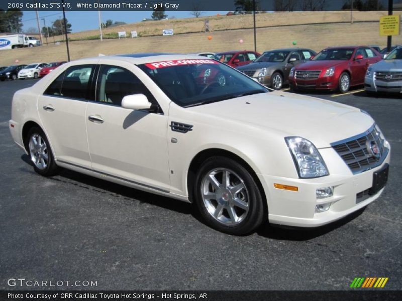 White Diamond Tricoat / Light Gray 2009 Cadillac STS V6