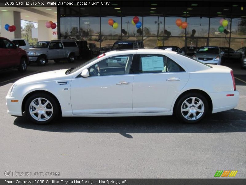 White Diamond Tricoat / Light Gray 2009 Cadillac STS V6