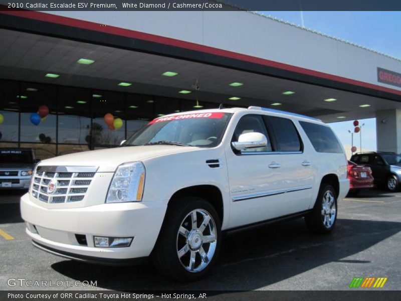 White Diamond / Cashmere/Cocoa 2010 Cadillac Escalade ESV Premium