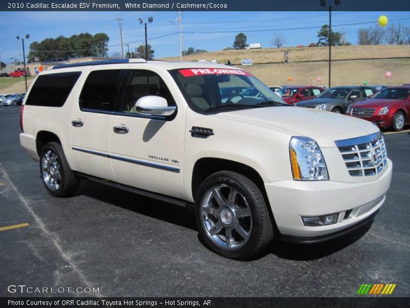White Diamond / Cashmere/Cocoa 2010 Cadillac Escalade ESV Premium