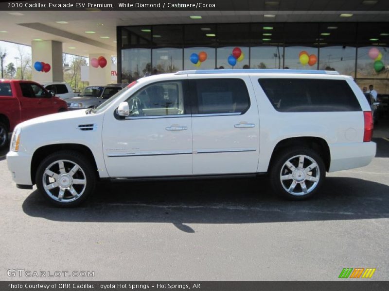 White Diamond / Cashmere/Cocoa 2010 Cadillac Escalade ESV Premium