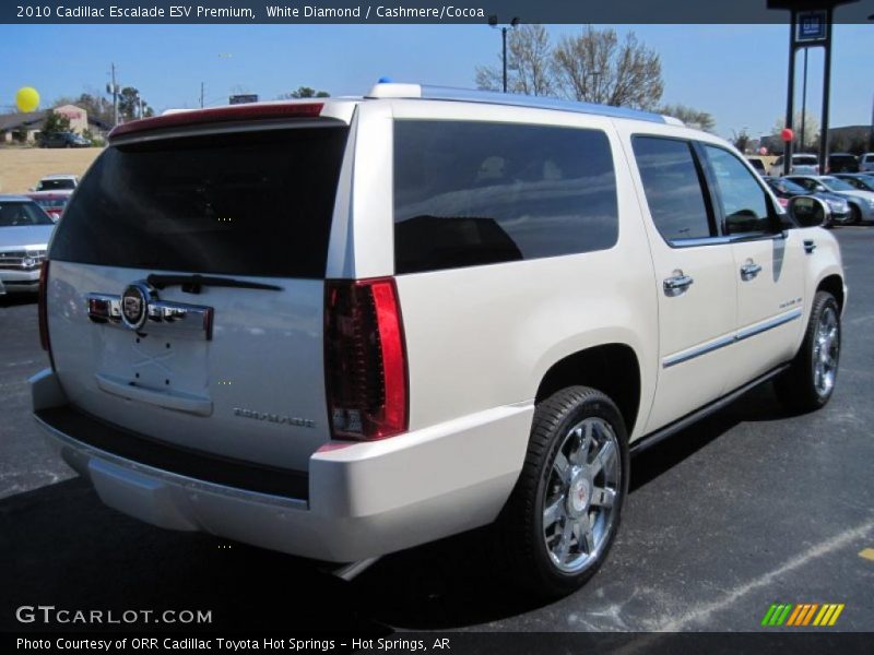 White Diamond / Cashmere/Cocoa 2010 Cadillac Escalade ESV Premium
