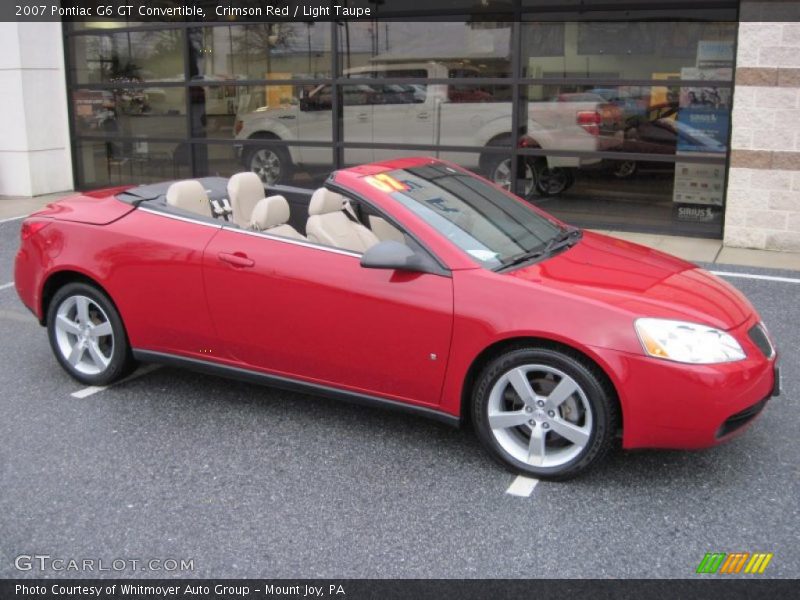 Crimson Red / Light Taupe 2007 Pontiac G6 GT Convertible