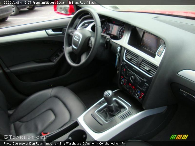 Brilliant Red / Black 2009 Audi A4 2.0T Premium quattro Sedan