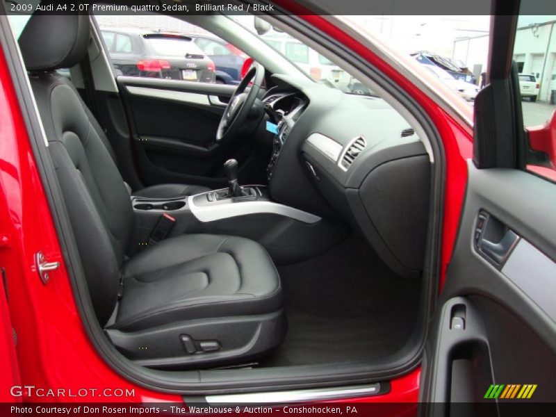 Brilliant Red / Black 2009 Audi A4 2.0T Premium quattro Sedan