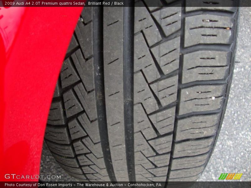 Brilliant Red / Black 2009 Audi A4 2.0T Premium quattro Sedan