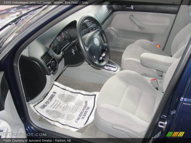 Atlantic Blue Pearl / Gray 2000 Volkswagen Jetta GLS Sedan
