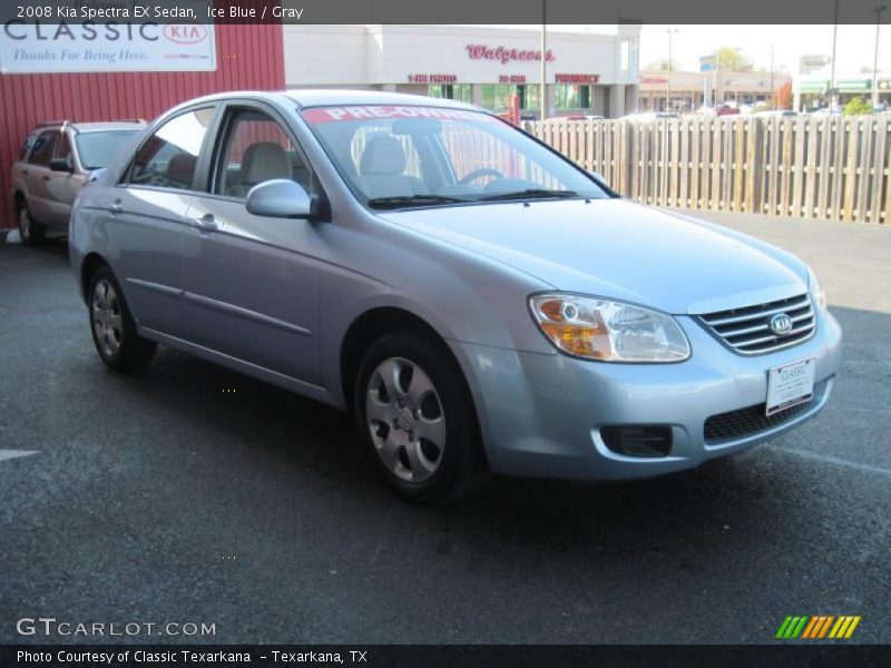 Ice Blue / Gray 2008 Kia Spectra EX Sedan
