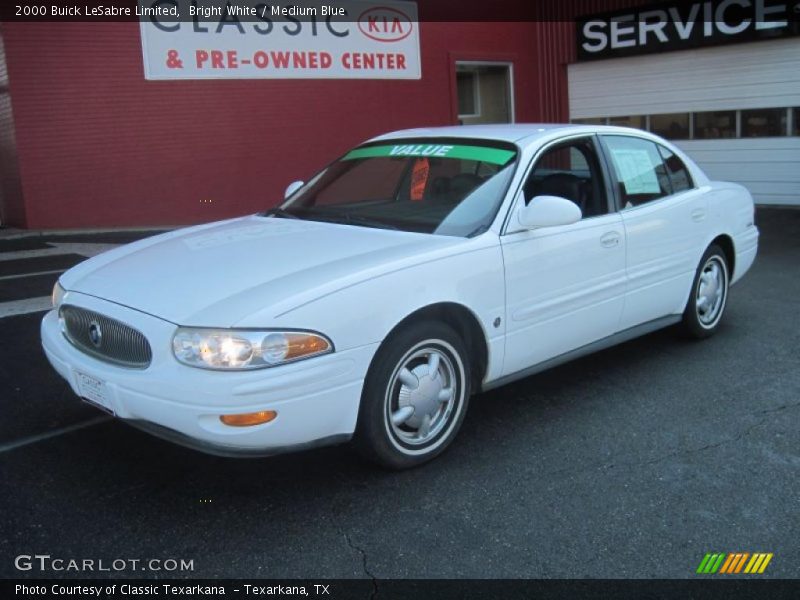 Bright White / Medium Blue 2000 Buick LeSabre Limited